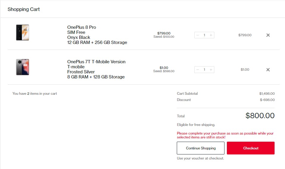 Puedes llevarte a casa OnePlus 8 Pro y T-Mobile OnePlus 7T por solo $ 800